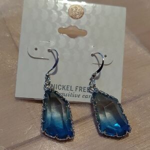 Charming Charlie Blue and Silver Earrings